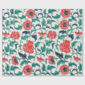 Papier zum Abziehen des roten Blumenmusters Geschenkpapier (Flach)