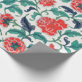 Papier zum Abziehen des roten Blumenmusters Geschenkpapier (Ecke)
