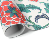 Papier zum Abziehen des roten Blumenmusters Geschenkpapier (Rolleneckpunkt)