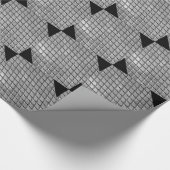 Papier zum Abziehen von Silber- und Schwarz-Metall Geschenkpapier (Ecke)