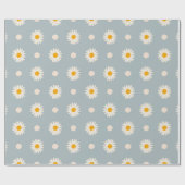 Papier zum Blumenmuster mit weißem Daisy-Muster Geschenkpapier (Flach)
