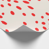 Papier zum Einpacken von Rot und Creme Geschenkpapier (Ecke)