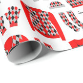 Papier zum Entfernen von Mustern in roter Raute - Geschenkpapier (Rolleneckpunkt)