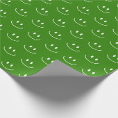 Papier zum Muster des grünen Lächelns Geschenkpapier (Ecke)