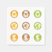 Papier zum recycle von Elementen Napkins Serviette (Vorderseite)