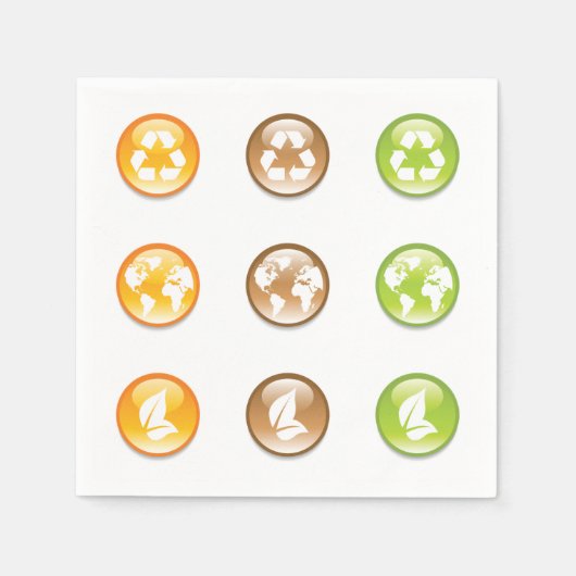 Papier zum recycle von Elementen Napkins Serviette (Vorderseite)