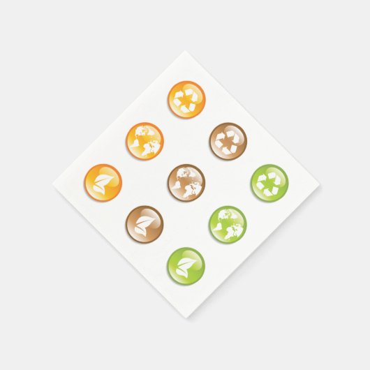 Papier zum recycle von Elementen Napkins Serviette (Ecke)