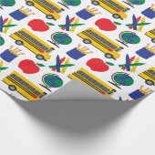 Papier zum Schulumbruch: Zurück in die Schule Geschenkpapier (Ecke)