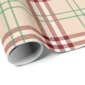 Papier zum Umblättern von Beige, Rot und Grün Geschenkpapier (Rolleneckpunkt)