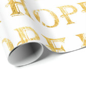 Papier zum Umpacken von Text mit Golden Hope, 30 x Geschenkpapier (Rolleneckpunkt)