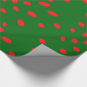 Papier zum Umschlag von grünen und roten Flecken Geschenkpapier (Ecke)