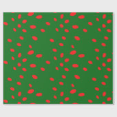 Papier zum Umschlag von grünen und roten Flecken Geschenkpapier (Flach)