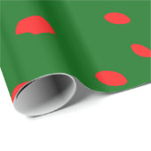 Papier zum Umschlag von grünen und roten Flecken Geschenkpapier (Rolleneckpunkt)