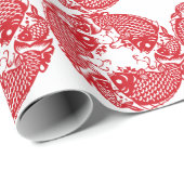 Papier zum Umschlag von Rotem Pfeiler Koi Carp Fis Geschenkpapier (Rolleneckpunkt)