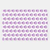Papier zum Wrappen von Tierpaws Lila rosa Set 3 (Vorderseite)