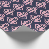 Papier zum Wrapping von Navy und Light Pink Geschenkpapier (Ecke)