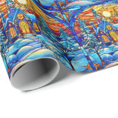 Papier zur Umhüllung von verkettetem Glas Geschenkpapier (Rolleneckpunkt)