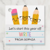 Papier zurück zum Schulplatz Geschenkanhänger (Vorderseite)