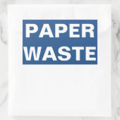 Papierabfall-Schild Rechteckiger Aufkleber (Tasche)