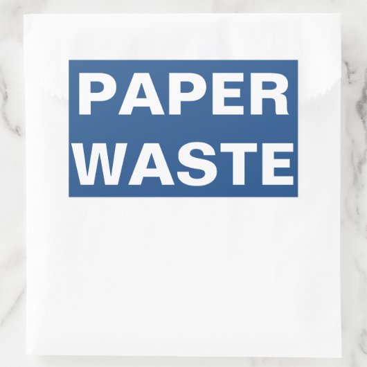 Papierabfallzeichen Rechteckiger Aufkleber (Tasche)