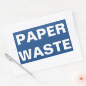 Papierabfallzeichen Rechteckiger Aufkleber (Umschlag)