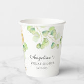 Papieraufkleber für ein Brautparty. Pappbecher (Rückseite)