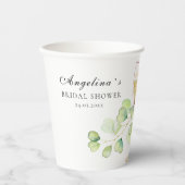 Papieraufkleber für ein Brautparty. Pappbecher (Vorderseite)