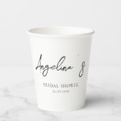 Papieraufkleber für ein Brautparty. Pappbecher (Rückseite)