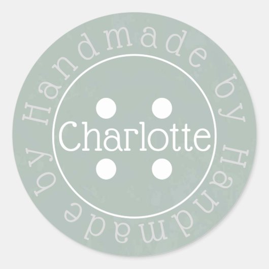 Papieraufkleber mit Nähknopf Runder Aufkleber (Vorderseite)