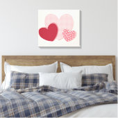 Papieraufkleber mit rosa Herz Leinwanddruck (Insitu (Schlafzimmer))