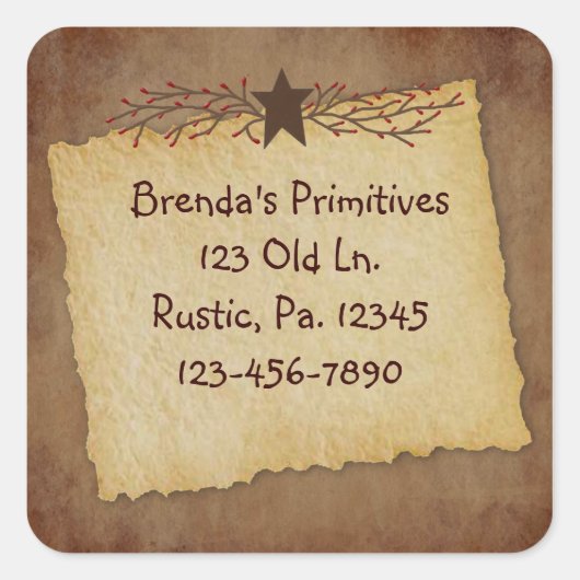 Papieraufkleber Quadratischer Aufkleber (Vorderseite)