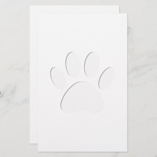 Papierausschnitt Dog-Druck Briefpapier (Vorne/Hinten)