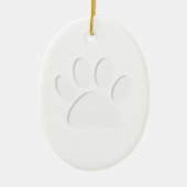 Papierausschnitt Dog-Druck Keramikornament (Vorne)