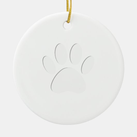 Papierausschnitt Dog-Druck Keramikornament (Vorne)