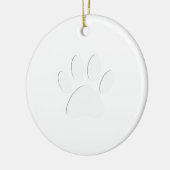 Papierausschnitt Dog-Druck Keramikornament (Links)