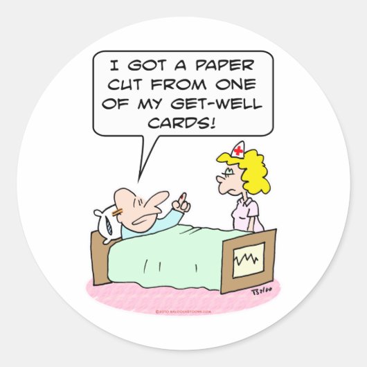 Papierausschnitt für gut platzierte Karten Runder Aufkleber (Vorderseite)