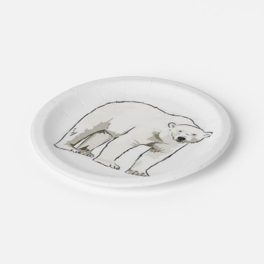 Papierbär Teller (Schrägansicht)