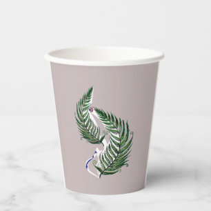 Papierbecher Aotearoa Landform Farn mit Text