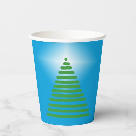 Papierbecher - Baum mit Stern (Vorderseite)