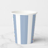 Papierbecher Blau-Weiß-Gestreift (Rechts)