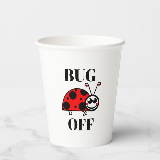 Papierbecher Bug Off (Rückseite)