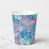 Papierbecher in stilvoller Grafik (Rückseite)