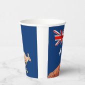 Papierbecher mit australischer Flagge (Rechts)