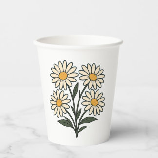 Papierbecher mit Blumen