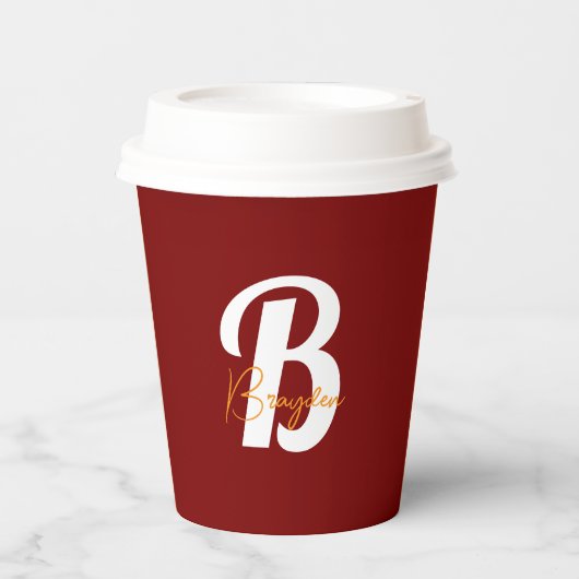 Papierbecher mit Ihrem Namen angepasst (Vorderseite)