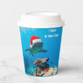 Papierbecher, Shark Christmas Pappbecher (Vorderseite)