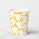 Papierbecher Verbrannt Gelber Smiley  (Rückseite)