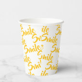 Papierbecher Verbrannt Gelber Smiley  (Rechts)
