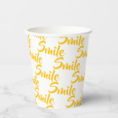 Papierbecher Verbrannt Gelber Smiley  (Vorderseite)