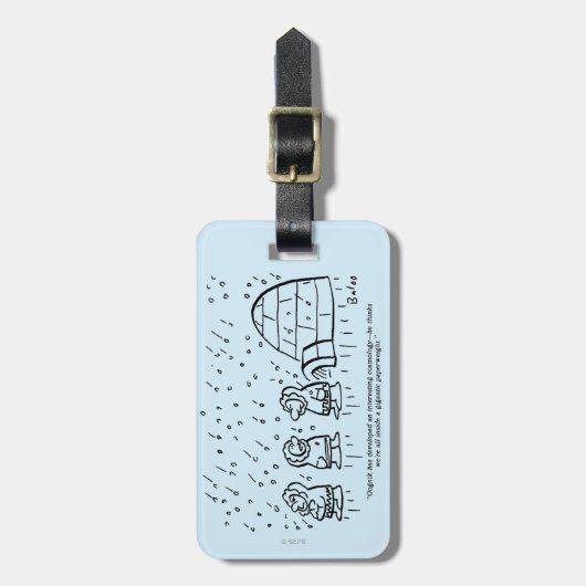 Papierbeschwerer Gepäckanhänger (Vorderseite vertikal)